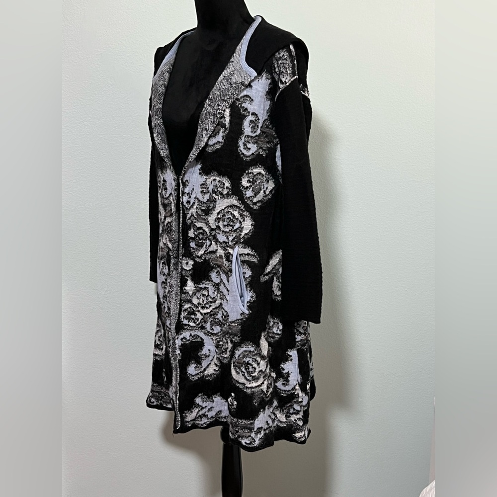 FREE PEOPLE After The Storm Long Knit Hooded Cardigan - M - Picture 6 of 9
